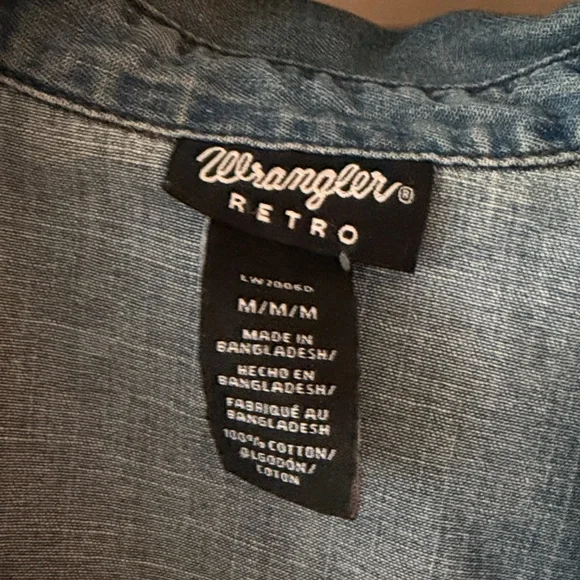 Wrangler Retro Blue Denim Shirt - Picture 4 of 4